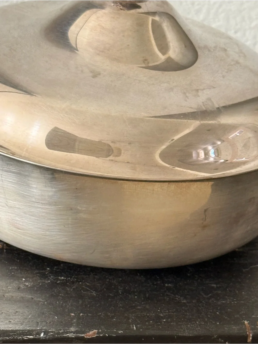 Vintage Silver-plated Covered Serving Bowl with lid classic Home Dining